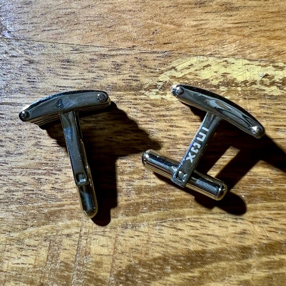 INOX polished steel bar cufflinks - Picture 4 of 5